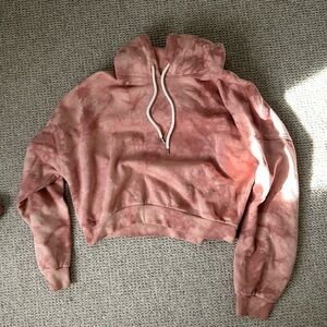 Gap pink tie dye cropped sweatshirt